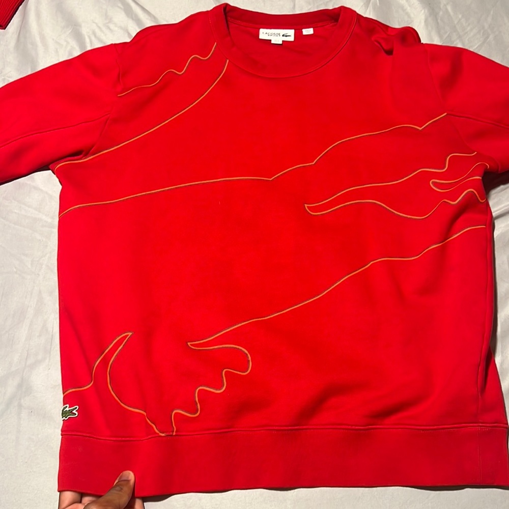 LACOSTE RED SWEATER